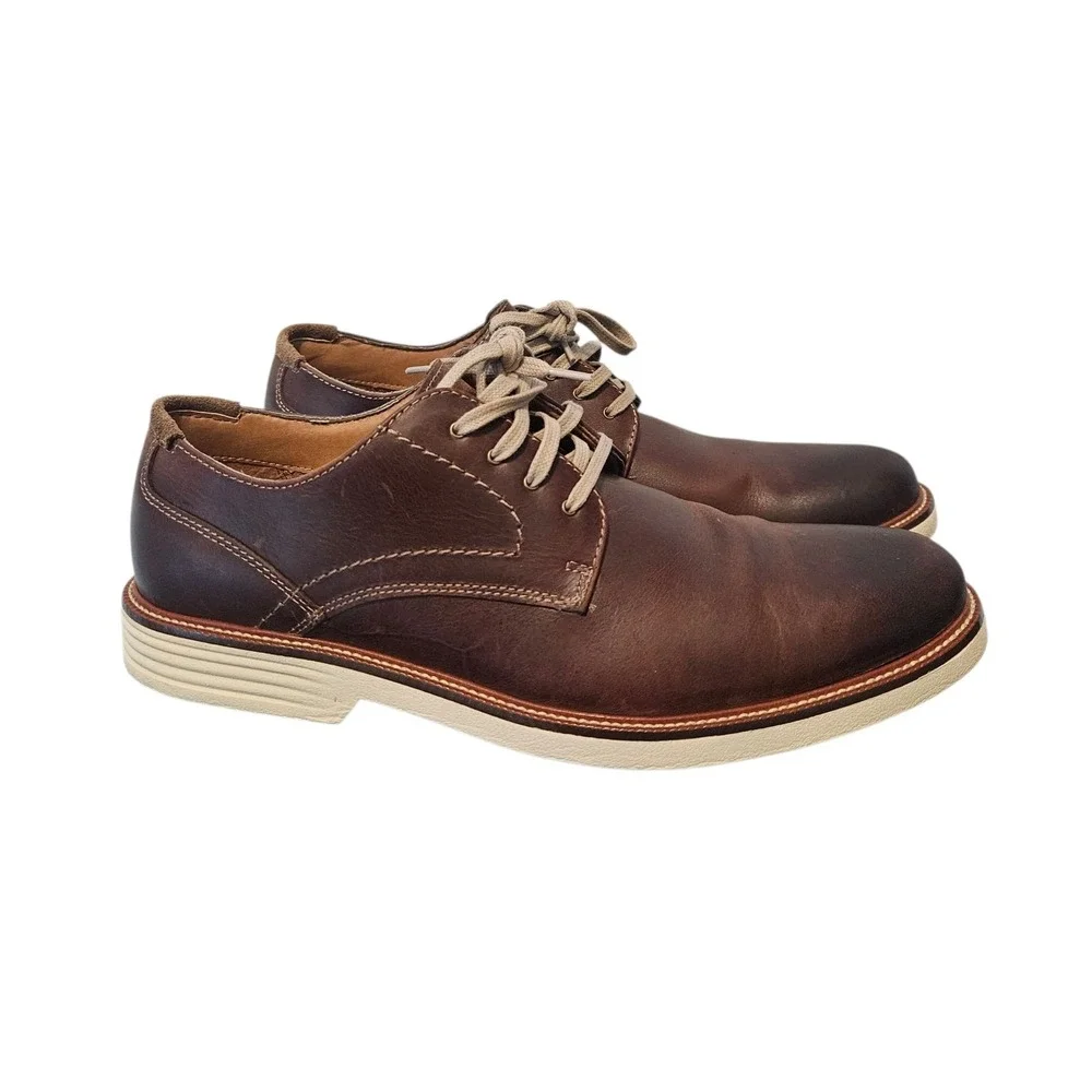 Dockers Parkway Oxford Mens Brown Lace Ups Water Stain Resistant Shoe Size 11.5